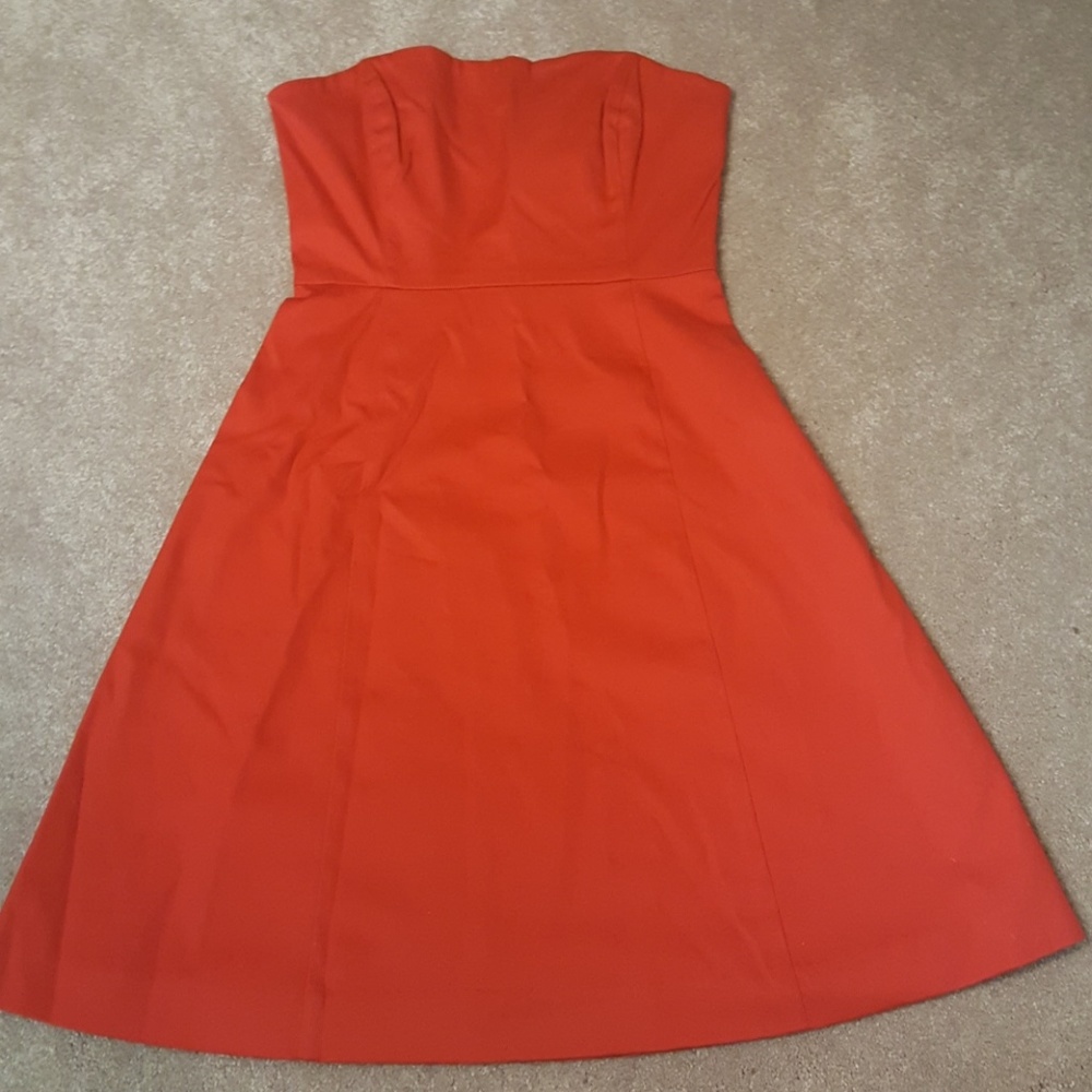 Banana Republic Red Strapless A Line Dress - Picture 2 of 7